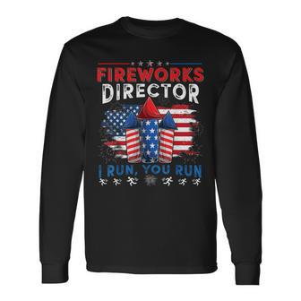 Fireworks Director I Run You Run 4Th Of July Boys Long Sleeve T-Shirt - Seseable