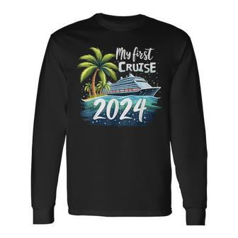 My First Cruise 2024 First Time Cruise Vacation 2024 Long Sleeve T-Shirt - Monsterry AU