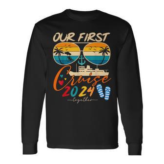 Our First Cruise 2024 Together Matching Couples Cruise Long Sleeve T-Shirt - Monsterry DE