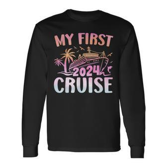 My First Cruise 2024 Vacation Matching Family Cruise Ship Long Sleeve T-Shirt - Seseable