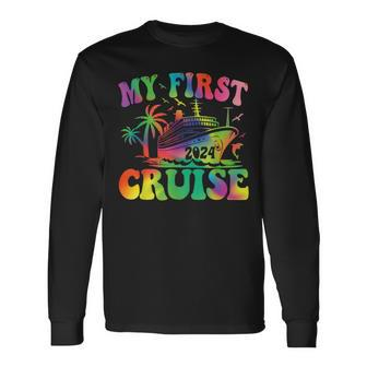 My First Cruise 2024 Vacation Matching Family Cruise Trip Long Sleeve T-Shirt - Thegiftio UK