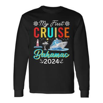 My First Cruise Bahamas 2024 Family Matching Vacation Group Long Sleeve T-Shirt - Monsterry