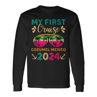 My First Cruise Cozumel Mexico 2024 Family Vacation Travel Long Sleeve T-Shirt - Seseable