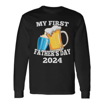 My First Father's Day As A Dad Father's Day 2024 Best Long Sleeve T-Shirt - Seseable