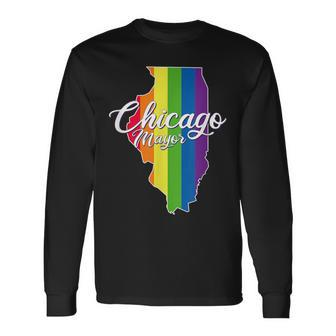 First Lesbian Chicago MayorLgbt Flag Lori Lightfoot Long Sleeve T-Shirt - Monsterry AU