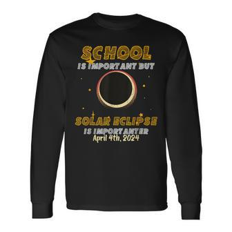 My First School Total Eclipse For Toddler Boy Girls Long Sleeve T-Shirt | Mazezy
