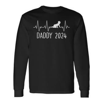 First Time Father For New Dad Expecting Daddy 2024 Long Sleeve T-Shirt - Monsterry UK