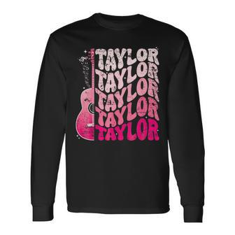 Firstname Taylor Cute Personalized First Name Taylor Vintage Long Sleeve T-Shirt - Monsterry