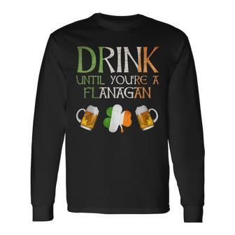 Flanagan Family Name For Proud Irish From Ireland Long Sleeve T-Shirt - Seseable