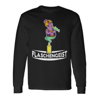 Flaschengeist Djinn Saufen Kotzen Alcohol Gin Spirit Langarmshirts - Seseable