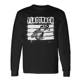 Flat Track Motorcycle Dirt Track Speedway Long Sleeve T-Shirt - Monsterry UK