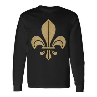 Fleur De Lis Fleur-De-Lys Symbol French Heraldry France Long Sleeve T-Shirt - Monsterry CA