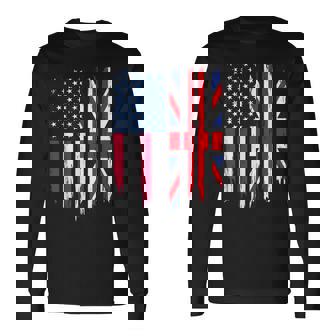 Foreigner Immigrant Usa United States British Flag Long Sleeve T-Shirt - Thegiftio