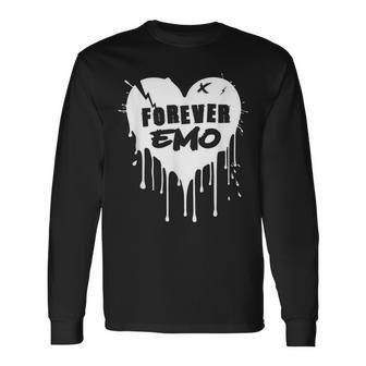 Forever Emo For Elder Emo Fans Alternative Scene Emo Heart Long Sleeve T-Shirt - Thegiftio UK