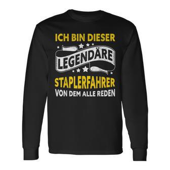 Forklift Driver Legend Forklift Lagerist S Langarmshirts - Seseable