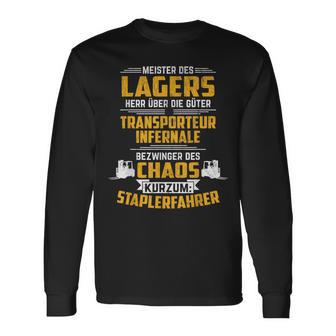 Forklift Driver Meister Des Lagers Forklift Bearman Langarmshirts - Seseable