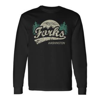 Forks Washington Vintage Long Sleeve T-Shirt - Monsterry UK