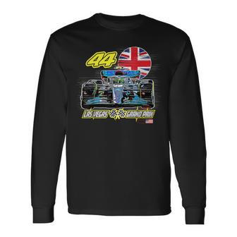 Formula Racing Car Las Vegas Circuit Race 44Hamilton Fan Long Sleeve T-Shirt - Thegiftio UK