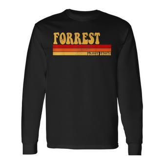 Forrest Name Personalized Idea Retro Vintage Forrest Long Sleeve T-Shirt - Monsterry