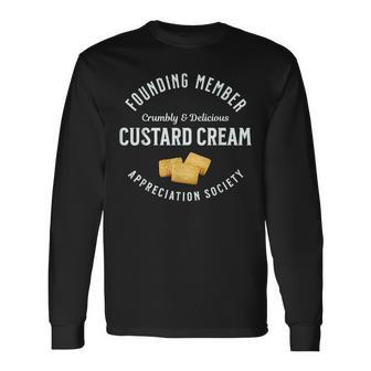 Founding Member Custard Creams Appreciation Society Long Sleeve T-Shirt - Thegiftio UK