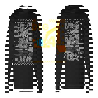 Four 4Th Birthday Boy Digger Boy Construction 4 Years Old Long Sleeve T-Shirt - Thegiftio