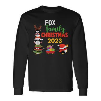 Fox Family Name Fox Family Christmas Long Sleeve T-Shirt - Seseable