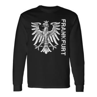 Frankfurt With Eagle In Retro Style Langarmshirts - Geschenkecke