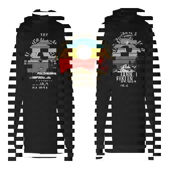 Franklin In Indiana Total Solar Eclipse 2024 Long Sleeve T-Shirt | Mazezy