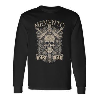 Frase Latina Memento Mori Camiseta de manga larga - Regaloses