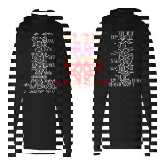 Fraser Scottish Clan Family Name Tartan Knot Long Sleeve T-Shirt | Seseable UK