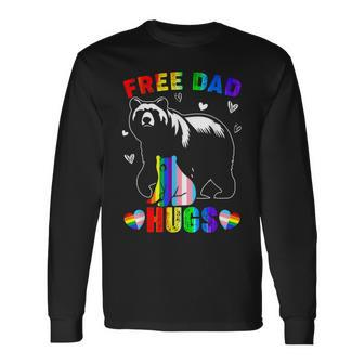 Free Dad Hugs Mama Bear Lgbtq Pride Rainbow Flag Fathers Day Long Sleeve T-Shirt - Thegiftio UK