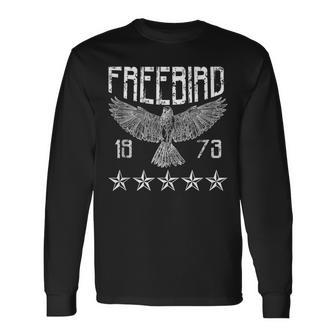 Free Eagle Bird 1973 American Western Country Music Lover Long Sleeve T-Shirt - Monsterry AU