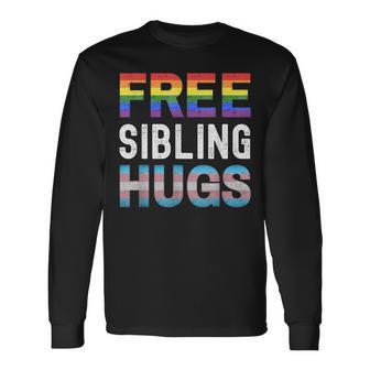 Free Sibling Hugs Lgbtq Gay Pride Month Proud Ally Long Sleeve T-Shirt - Monsterry AU