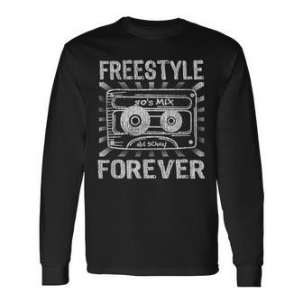 Freestyle Music Best 80'S Concerts Retro Worn Look Long Sleeve T-Shirt - Seseable
