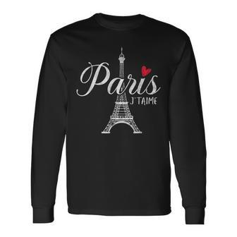 French France Paris Bonjour Marseille Monaco Eiffel Long Sleeve T-Shirt - Seseable