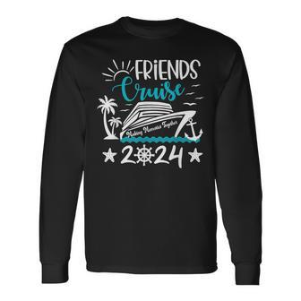 Friends Cruise 2024 Matching Vacation Group Trip Party Girls Long Sleeve T-Shirt - Seseable