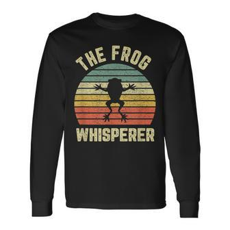 Frog Whisperer Retro Toad Ribbit Tree Frog Long Sleeve T-Shirt - Monsterry AU
