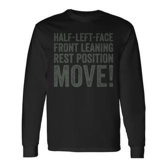 Front Leaning Rest Military Army Push-Ups Drill Sergeant Long Sleeve T-Shirt - Monsterry DE