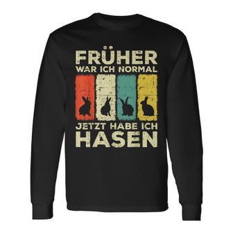 Früher War Ich Normally Jetzt Habe Ich Hasen Langarmshirts - Seseable