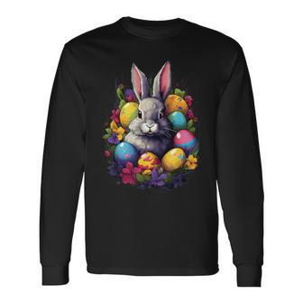 Frühling Ostern Karnickel Süßes Kaninchen Osterhase Motive Langarmshirts - Seseable