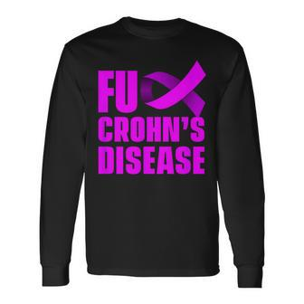 Fuck Crohn's Disease Crohn's Awareness Long Sleeve T-Shirt - Monsterry UK
