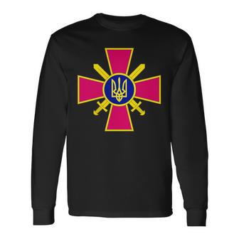Fuerzas Terrestas Ucranias Emblean Las Fuerzas Armadas Del Ejército Ucranio Camiseta de manga larga - Regaloses