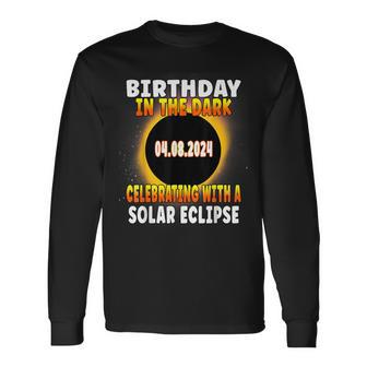 Fun Total Solar Eclipse Birthday Celebration April 8Th 2024 Long Sleeve T-Shirt - Monsterry CA