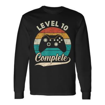 10Th Wedding Anniversary For Couples Level 10 Complete Long Sleeve T-Shirt - Thegiftio UK