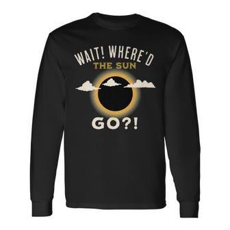 2024 Total Solar Eclipse Moon & Sun Long Sleeve T-Shirt - Monsterry DE