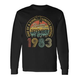 40 Years Old December 1983 Vintage 40Th Birthday Long Sleeve T-Shirt - Seseable