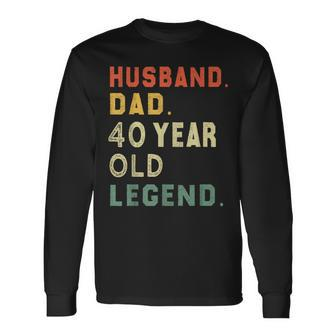 40Th Birthday Outfit For Present Vintage Dad 1980 Long Sleeve T-Shirt - Monsterry