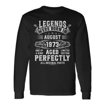 50 Year Old August 1973 Vintage Retro 50Th Birthday Long Sleeve T-Shirt - Monsterry UK