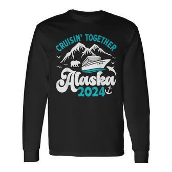 Anniversary Wedding Alaska Cruise 2024 Couple Vacation Long Sleeve T-Shirt | Mazezy AU