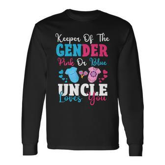 Baby Shower Uncle Mexican Gender Reveal Cinco De Mayo Long Sleeve T-Shirt - Monsterry DE